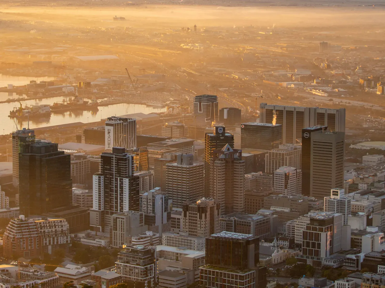 Cape Town city centre at sunrise